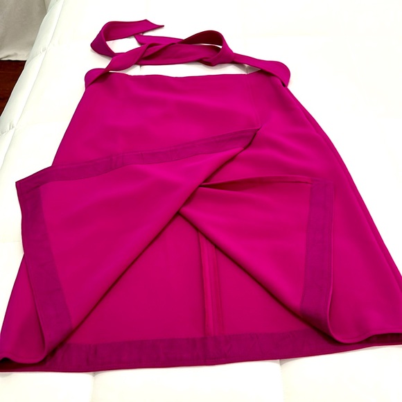 Ann Taylor Fuschia Midi Skirt Sz 10 - Picture 4 of 6